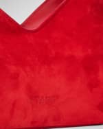 Image 2 of 4: STAUD Valerie Zip Suede Shoulder Bag