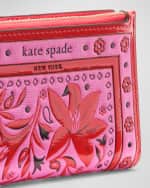 Image 2 of 4: kate spade new york morgan bifold bandana-embossed leather wallet