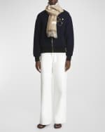 Image 4 of 4: Loewe Love Anagram Wool & Cashmere Scarf