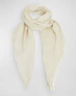 Image 1 of 4: Loewe Anagram Jacquard Silk & Wool Scarf