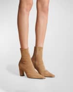 Image 2 of 5: Khaite Nevada Suede Ankle Booties