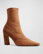 Image 5 of 5: Khaite Nevada Suede Ankle Booties