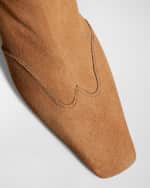 Image 4 of 5: Khaite Nevada Suede Ankle Booties