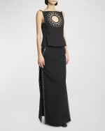 Image 8 of 8: Rabanne Haut Embellished Cutout Blouse