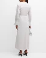 Image 3 of 6: SIMKHAI Briar Draped Midi Wrap Dress