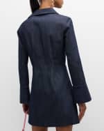 Image 4 of 6: Cinq a Sept Mckenna Twisted Denim Long-Sleeve Mini Dress