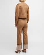 Image 3 of 5: Cinq a Sept Dalia Cropped Denim Jacket