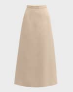Image 1 of 6: Gabriela Hearst Darrell A-Line Maxi Skirt