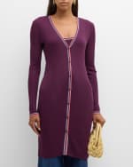 Image 2 of 5: Gabriela Hearst Quatam Slim Ribbed Cashmere Cardigan