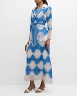 Image 7 of 7: Misook Heritage Lace Inset Applique Tie Jacket