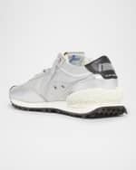 Image 2 of 3: Golden Goose Running Sole Metallic Nylon Sneakers