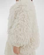 Image 4 of 5: Bardot Junior Girl's Jessie Fluffy Cardigan, Size 4-14