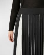 Image 5 of 5: Marina Rinaldi Plus Size Zina Pleated Two-Tone Midi Skirt