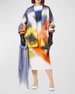 Image 4 of 5: Marina Rinaldi Plus Size Angola Abstract-Print Midi Dress