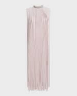 Image 1 of 5: Marina Rinaldi Plus Size Soprano Pleated Mock-Neck Midi Dress