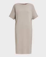 Image 1 of 5: Marina Rinaldi Plus Size Chieti Pleated Jersey T-Shirt Dress
