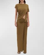 Image 1 of 5: Christopher Esber Twisted Lever Maxi T-Shirt Dress