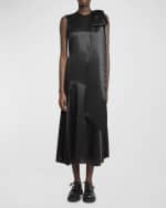 Image 2 of 6: Simone Rocha Bow Sleeveless Bias-Cut Silk Midi Dress