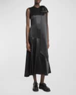 Image 5 of 6: Simone Rocha Bow Sleeveless Bias-Cut Silk Midi Dress