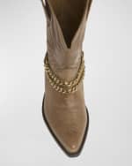 Image 4 of 6: Golden Goose Wish Star Embroidered Leather Cowboy Boots