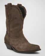 Image 5 of 6: Golden Goose Wish Star Suede Cowboy Boots