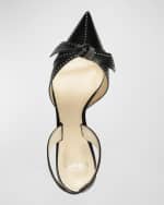 Image 4 of 4: Alexandre Birman Clarita Bell Leather Stud Halter Pumps