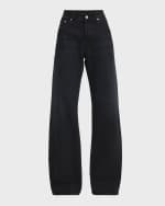 Image 1 of 6: ARMARIUM Luke High-Rise Relaxed Straight-Leg Denim Pants