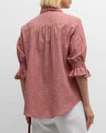 Image 5 of 6: Finley Sirena Buttoned Hemp-Cotton Shirt