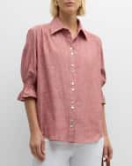 Image 3 of 6: Finley Sirena Buttoned Hemp-Cotton Shirt