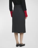 Image 4 of 6: Plan C Wool-Blend Sequin Midi Skirt