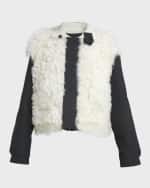 Image 1 of 5: Plan C Reversible Shearling Jacket