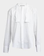 Image 1 of 6: Plan C Bow Tie Long-Sleeve Button-Down Shirt