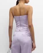 Image 5 of 6: Ungaro Trish Pleated Sweetheart Blouse