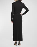 Image 3 of 6: Kiton Ribbed Wool Maxi Skirt
