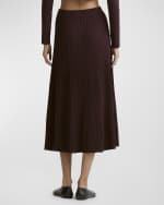 Image 3 of 4: Altuzarra Ireene Pleated Knit Midi Skirt