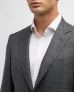 Image 4 of 6: Canali Men's 150s Luxury Twill Tonal Check Suit