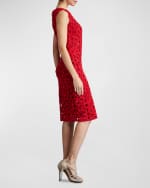 Image 4 of 5: Tadashi Shoji Sleeveless Sequin Illusion Dress