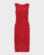 Image 1 of 5: Tadashi Shoji Sleeveless Sequin Illusion Dress