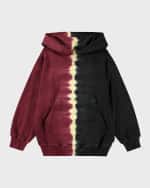 Image 1 of 4: Molo Boy's Maxx Two-Tone Tie Dye Hoodie, Size 5-7