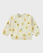 Image 1 of 3: Molo Boy's Disc Emoticon-Inspired Sweatshirt, Size Newborn-4