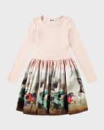 Image 1 of 3: Molo Girl's Casie Combo Graphic Dress, Size 7-14