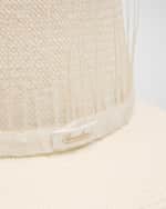 Image 2 of 2: Borsalino Violet Panama Hat With Goose Feather Band