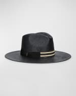 Image 1 of 2: Borsalino Andrea Straw Large Brim Hat