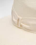Image 2 of 2: Borsalino Sophie White Straw Large Brim Hat