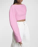 Image 5 of 6: Jacquemus Casaco Long-Sleeve Crop Top