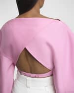 Image 4 of 6: Jacquemus Casaco Long-Sleeve Crop Top
