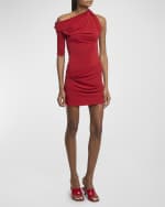 Image 2 of 5: Jacquemus Draped Off-The-Shoulder Mini Dress