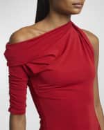 Image 5 of 5: Jacquemus Draped Off-The-Shoulder Mini Dress