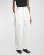 Image 2 of 5: Jacquemus Le De-Nimes Curzio Pleated Straight-Leg Pants