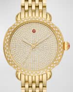 Image 4 of 4: MICHELE 28mm Sidney Classic Diamond Pave Watch
